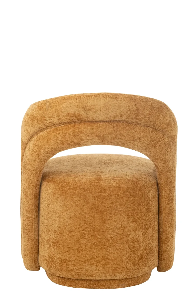 Accent Chair Textile Ochre - Afbeelding 4